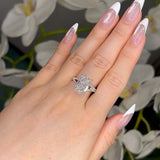 Gorgeous Split Shank Cushion Cut 7.0ct Engagement Ring In Sterling Silver