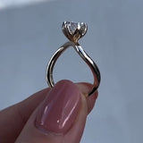 The "Mobius Rose" Solitaire Ring: 2.0 Ct Moissanite Infinity Twist 14K Gold Vermeil Engagement Ring
