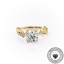 Delicate Solarii Moissanite 2.0ct Round Cut 925 Sterling Silver Twist Design Engagement Ring
