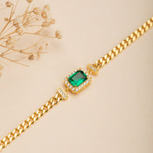 Polished Emerald Cut Bracelet for Emerald Green Women