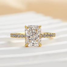 Dazzling Radiant Cut 2.0ct 925 Sterling Silver Engagement Ring