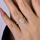 Dazzling Radiant Cut 2.0ct 925 Sterling Silver Engagement Ring