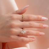 Enchanting Solarii Moissanite 3.0ct Marquise Cut 925 Sterling Silver Twist Design Engagement Ring