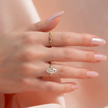 Enchanting Solarii Moissanite 3.0ct Marquise Cut 925 Sterling Silver Twist Design Engagement Ring