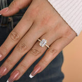 Emerald Cut Engagement Ring In 925 Sterling Silver
