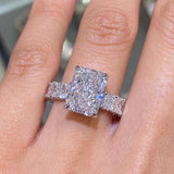 Solarii New Arrived 4.0ct Radiant Cut Engagement Ring