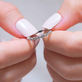 Half Eternity 925 Sterling Silver Classic Round Cut Wedding Band
