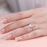 Solarii Moissanite 2.0ct Oval Cut  925 Sterling Silver Engagement Ring
