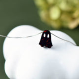 Halloween Ghost Design Necklace In Sterling Silver