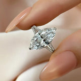 Solarii Exquisite 4.0ct Split Shank Marquise Cut Engagement Ring