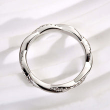 Solarii Classic Moissanite Twilight Twist Wedding Band Ring