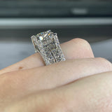 Lavish Round Cut 4.5ct Pave Engagement Ring In Sterling Silver