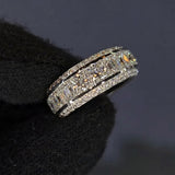 Bold Multi-Row Princess Cut Anniversary Band