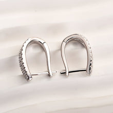 Solarii Moissanite Round Cut Noble U-shaped 925 Sterling Silver Earrings