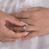 Dazzling Radiant Cut 2.0ct 925 Sterling Silver Engagement Ring