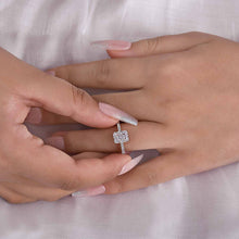 Dazzling Radiant Cut 2.0ct 925 Sterling Silver Engagement Ring