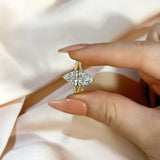 Solarii Exquisite 4.0ct Split Shank Marquise Cut Engagement Ring