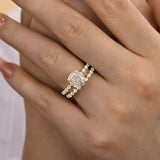 Exquisite 2.0ct Cushion Cut  Wedding Ring Set In Sterling Silver