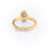 Chic Solarii Moissanite 2.0ct Oval Cut 925 Sterling Silver Side Stone Engagement Ring