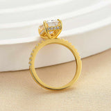 Emerald Cut Engagement Ring In 925 Sterling Silver