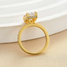 Emerald Cut Engagement Ring In 925 Sterling Silver