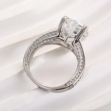 Luxurious 5.0ct Heart Cut Engagement Ring In Sterling Silver