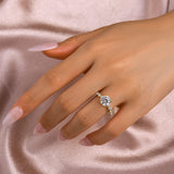 Intriguing Solarii Moissanite 2.0ct Round Cut 925 Sterling Silver Pave Engagement Ring