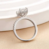 Emerald Cut Engagement Ring In 925 Sterling Silver