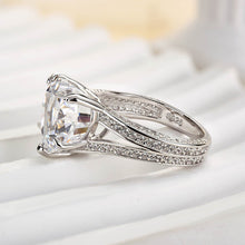 Luxurious 5.0ct Heart Cut Engagement Ring In Sterling Silver