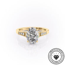 Chic Solarii Moissanite 2.0ct Oval Cut 925 Sterling Silver Side Stone Engagement Ring