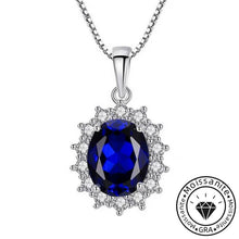 Moissanite 1.0ct Oval Cut Box Chain 925 Sterling Silver Necklace