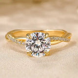 Radiant Round Cut 1.25ct Engagement Ring In 925 Sterling Silver
