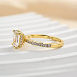 Dazzling Radiant Cut 2.0ct 925 Sterling Silver Engagement Ring