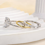 Honorable Three Stone Emerald Cut 3PC Wedding Set