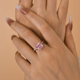 Timeless Cushion Cut Morganite Sterling Silver 3.5ct Engagement Ring