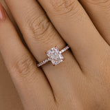 Dazzling Radiant Cut 2.0ct 925 Sterling Silver Engagement Ring