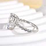 Pear Cut White Stone White Gold Ring