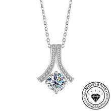 Moissanite 1.0ct Round Cut Elegant 925 Sterling Silver Necklace