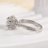 Solarii Moissanite 1.0 ct Round Cut Twist Flower Design Engagement Ring[SALE]