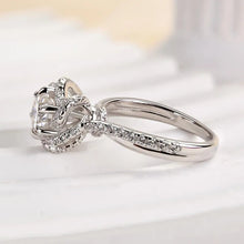 Solarii Moissanite 1.0 ct Round Cut Twist Flower Design Engagement Ring