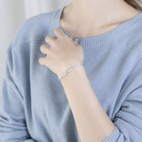 Elegant Round Cut Bow Design Bracelet For Women In Sterling Silver