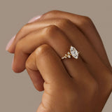 Solarii New Arrived 2.0ct Marquise Cut Sterling Silver Engagement Ring