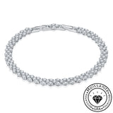 Solarii Moissanite 6.8ct Round Cut  925 Sterling Silver Bracelet