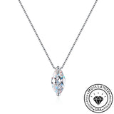 Solarii Moissanite 1.0ct Marquise Cut  925 Sterling Silver Necklace