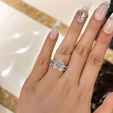 Luxurious 5.0ct Heart Cut Engagement Ring In Sterling Silver