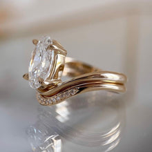 Dazzling Solitaire Oval Cut 4.0ct Ring Sets In Sterling Sliver