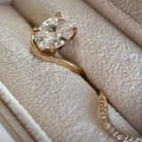 Dazzling Solitaire Oval Cut 4.0ct Ring Sets In Sterling Sliver