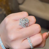 Sophisticated Radiant Cut 3.5ct 3PC Ring 925 Sterling Silver Wedding Ring Set