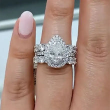 Timeless Pear Cut Bridal Set Sterling Silver
