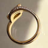Opulent Pave Twist Design Marquise Cut 3.0ct Engagement Ring In Sterling Silver